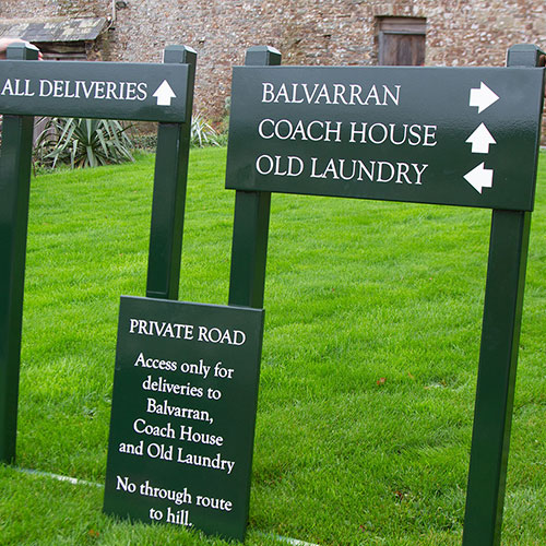 High-quality painted entrance signs for businesses and estates. 