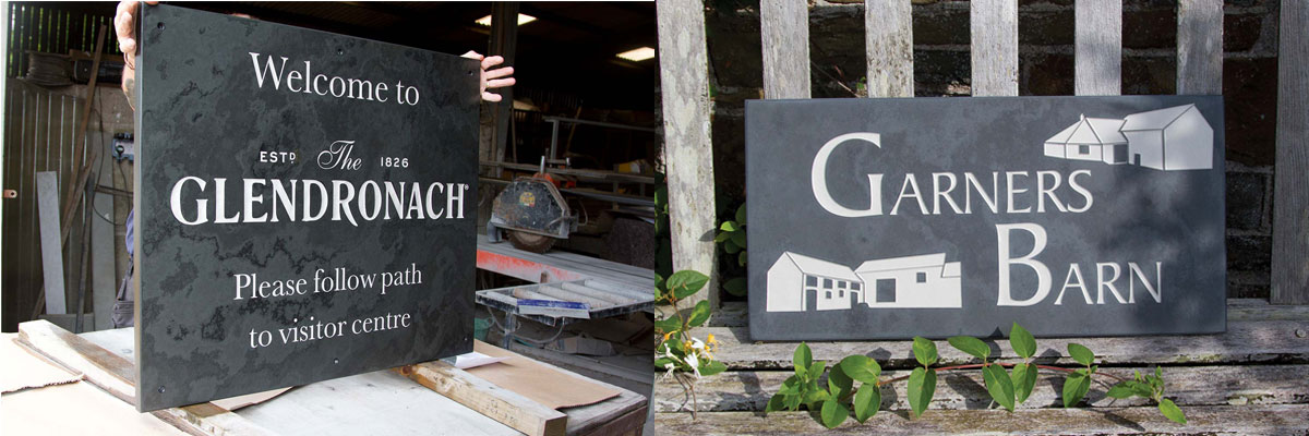 Beautiful slate house signs crafted by The Sign Maker for your seaside home. 