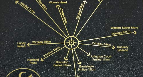 Bronze trig point sign