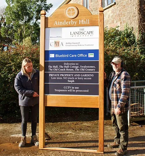Large entrance sign for rural industrial estates