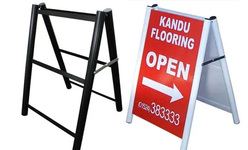 Available in black or white Pavement Sign Frame