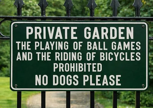 Cast Iron Estate Signage