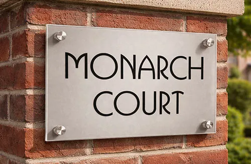 Clear Acrylic Sign - Frosted Backing