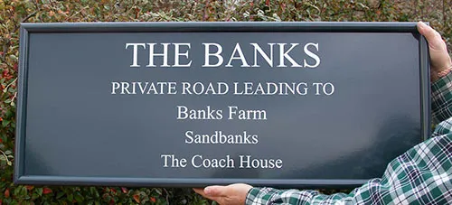 Aluminium Sign with Bullnose Eding