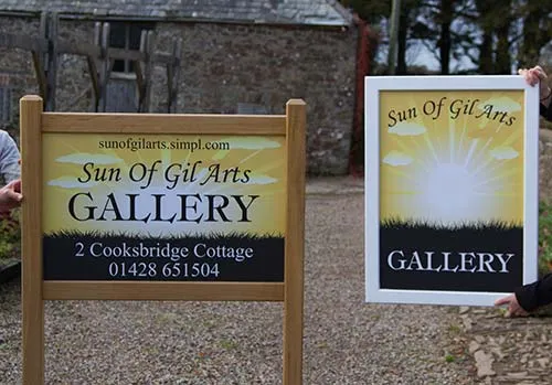 Printed and framed signs for business