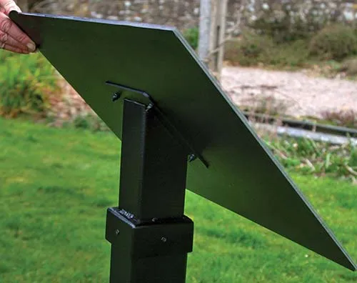 Lectern on hardwood post.