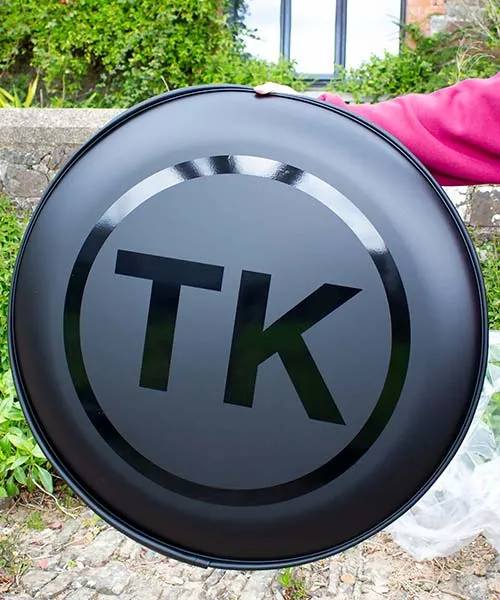 Spare wheel covers for 4x4s Black on Black Wheel Cover