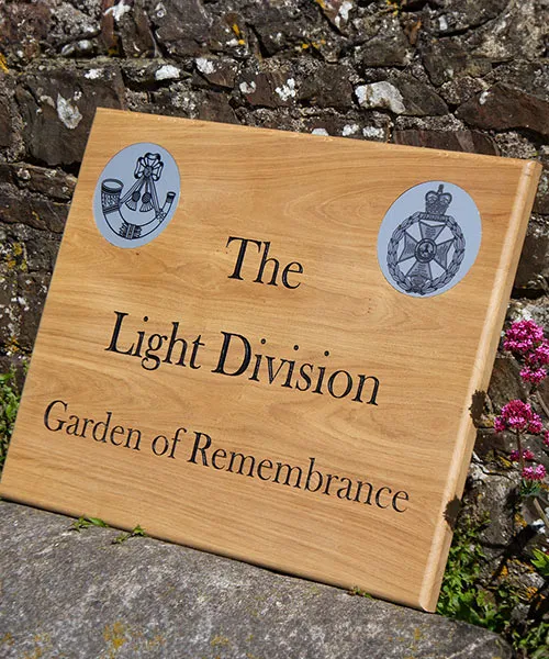 Made in Oak  with anodised aluminium insets Wooden Plaque with insets