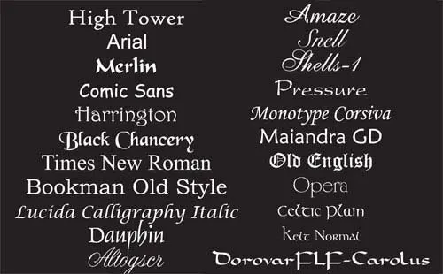 Popular Fonts