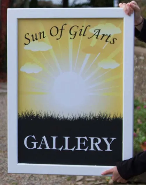 Full Colour Framed Sign - Painted White Frame