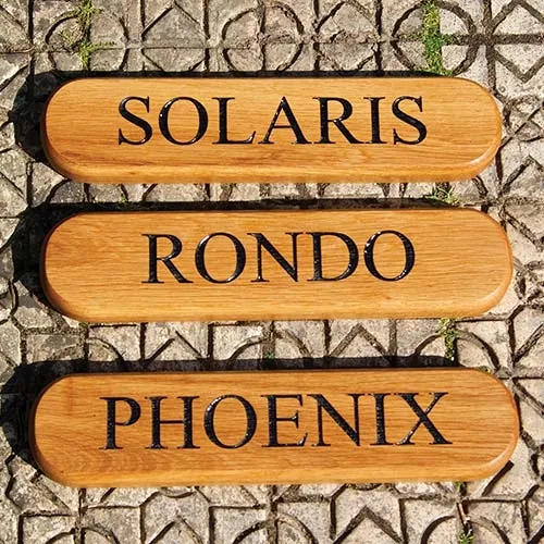 Oak Stable Nameplates