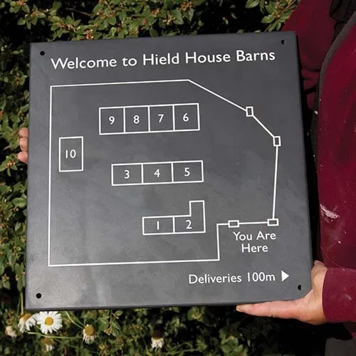 Cottage Plan on 20mm slate sign