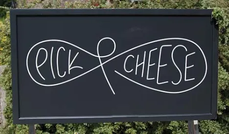Frame Edged Painted Wooden Sign