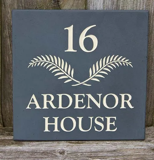Square Slate Address Sign