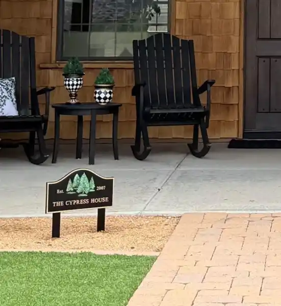 Customers House Sign in Situ 