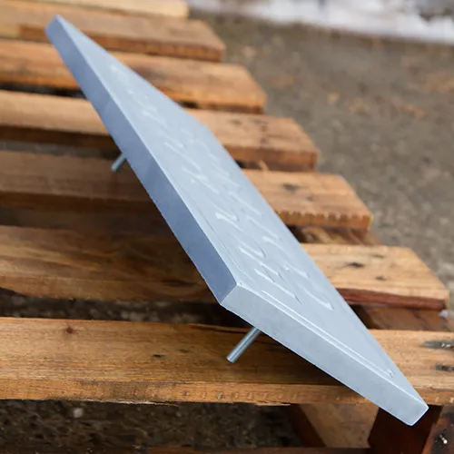 Hidden fixings on slate sign