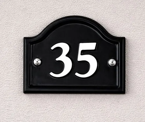Black Aluminium House Number