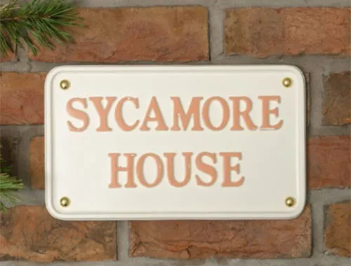 Rectangular Aluminium Sign - Cream