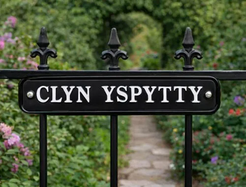 Painted Narrow Rectanglr Cast Aluminium Sign