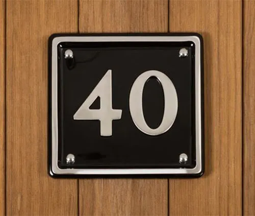 Rectangular Cast Door Number