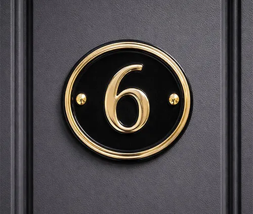 Round Cast Door Number