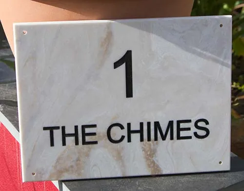 Corian address signs are very durable and maintenance free. Marble Corian Address Sign