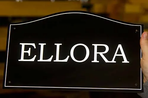 Arch Top House Sign