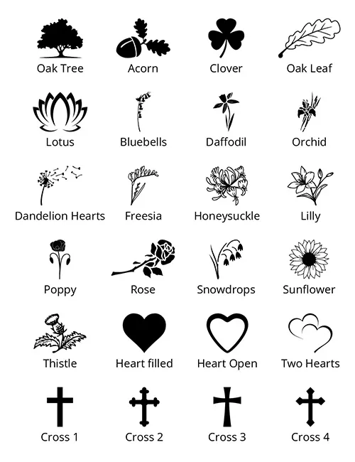 Crosses, Hearts, Flowers