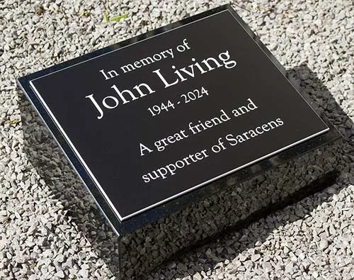 Black Granite Wedge with Acrylic Plaque