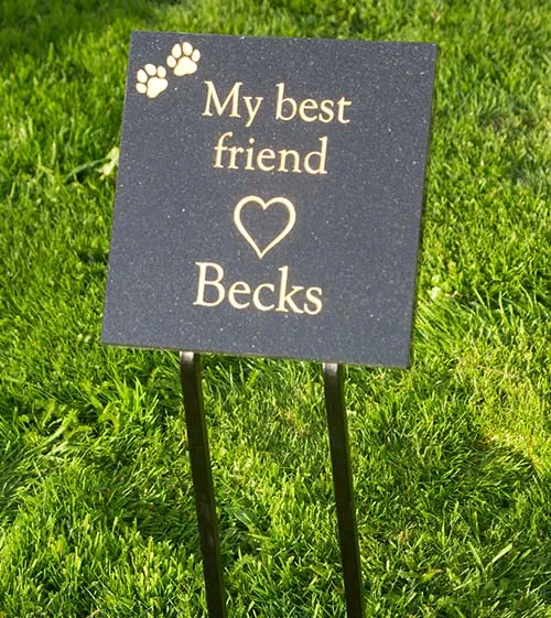 We have wrought Iron stands for all our granite memorials - even the large ones! Pet Memorial on Wrought Iron Stand