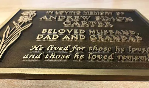 Cast Bronze Lettering