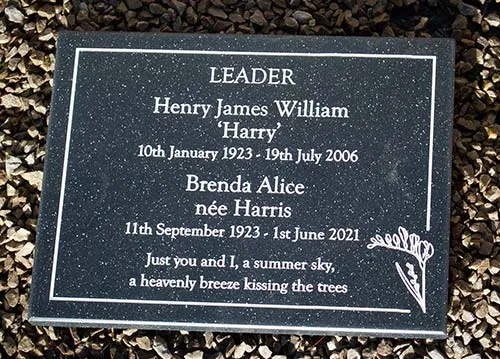 Engraved Memorial Plaque