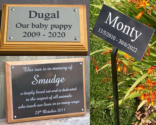 Engrave Pet Memorial Plaques.
