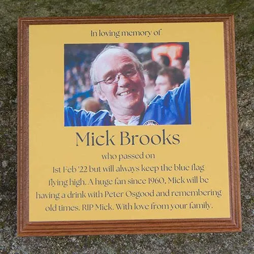 Special shapes can be crafted. Anoprinted Plaque on Backing Board