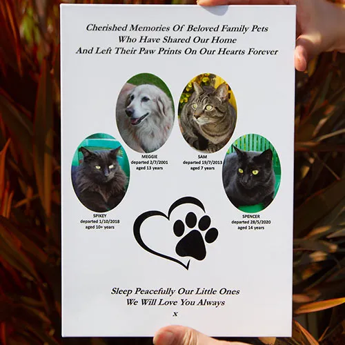 These can be stand alone memorials or inlade into another material. ToughPrint Photo Memorial