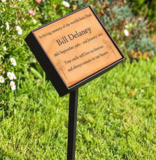 Wooden Plaque in Plaque Holder