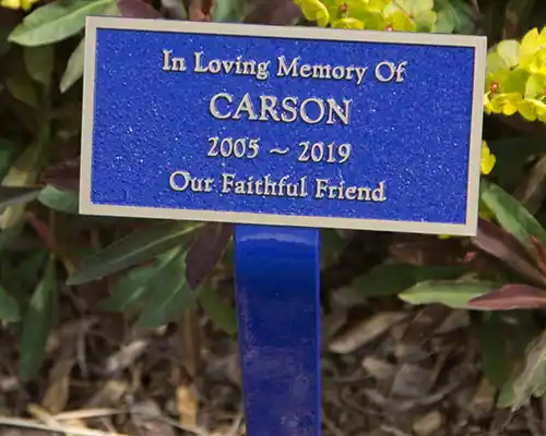 Bronze Plaque on a Stake