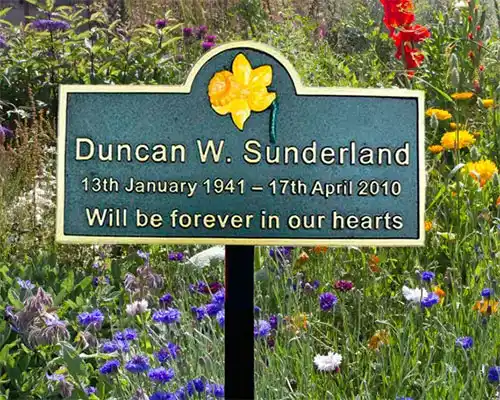 Cast Iron Plaque on a Stake