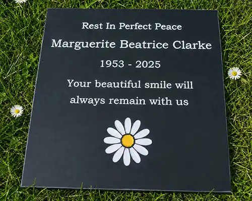 Oiled Slate Memorial Tablet