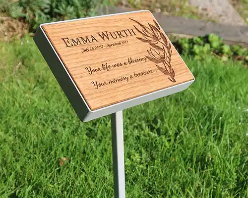 Wooden Plaque in Plaque Holder