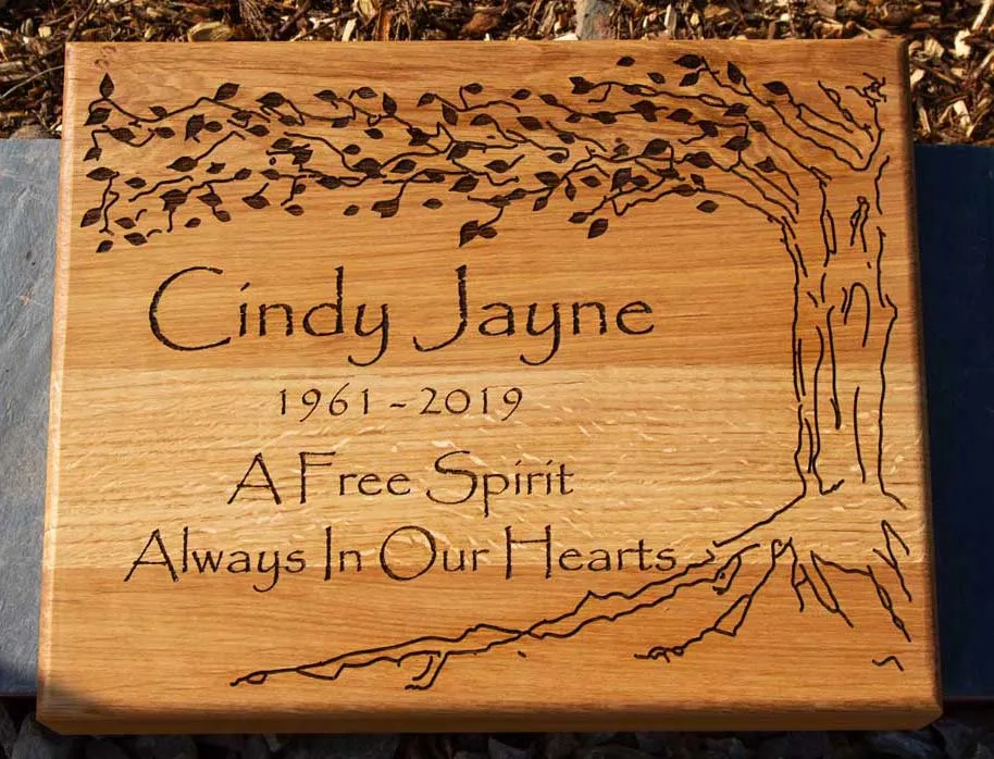 Large Wooden Memorial Tablet