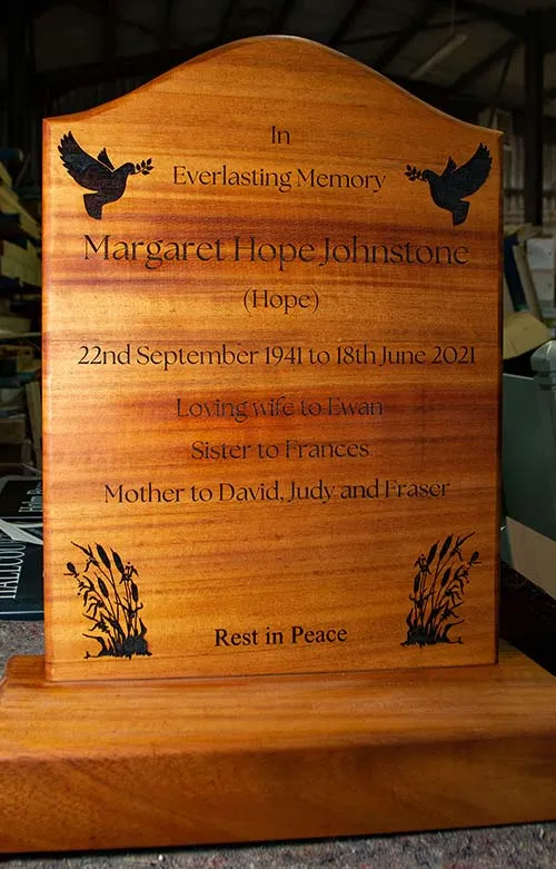 Wooden Headstone