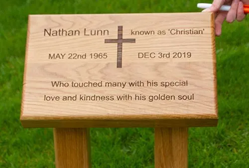 Wooden Memorial on Posts