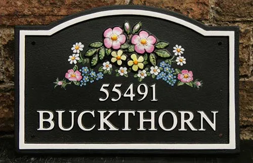 Cast Polyurethane House Sign