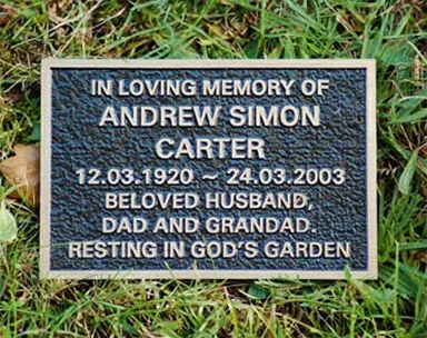Cast Bronze Memorial
