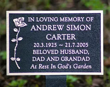 Memorial with Rose Motif