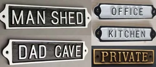 Sandard Cast Metal Signs