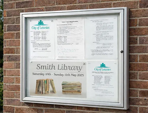 Single Notice Board with Lock