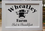 Traditional painted framed sign
