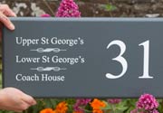Painted oak sign